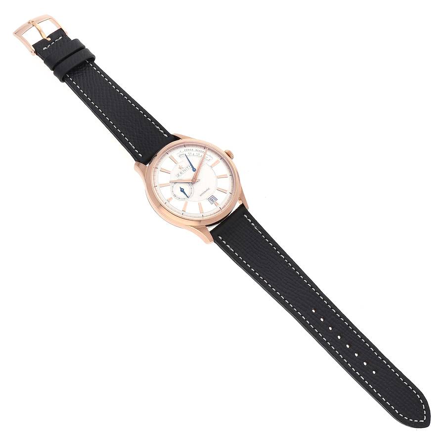 Zen_ith Cap_tain Power Reserve Rose Gold Mens Watch Box Card