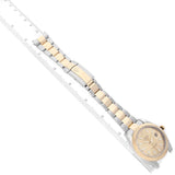 Ro_lex Datejust  Champagne Dial Steel Yellow Gold Mens Watch