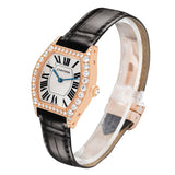 Cartier _Tortue Rose Gold Diamond Bezel Ladies Watch WA
