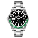 Ro_lex GMT _Master Steel Sprite Green Black Bezel Mens Watch