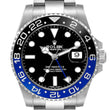 Ro_lex GMT Master II Black Blue Batman Bezel Steel Mens Watch