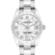 Ro_lexDatejust Midsize Steel White Gold MOP Diamond Watch  Box Card