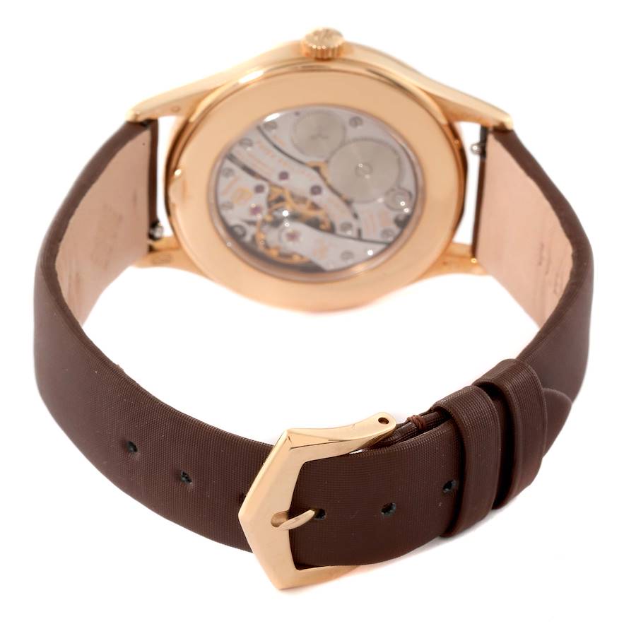 Patek _Philippe Calatrava Rose Gold Brown Dial Diamond Ladies Watch