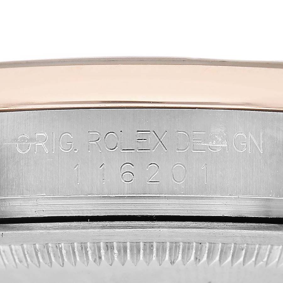 Ro_lex Datejust  Silver Concentric Dial Steel Rose Gold Mens Watch
