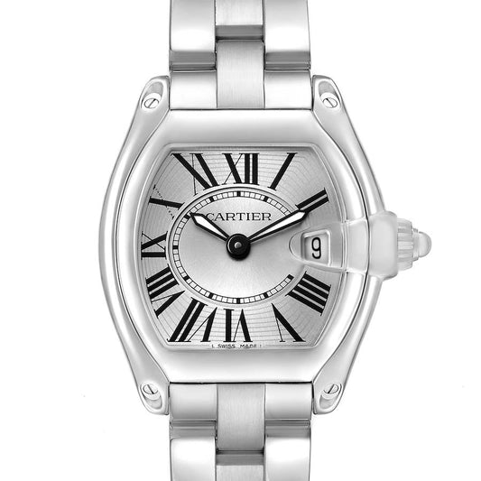 Cartier _ Roadster Small Steel Silver Dial Ladies Watch W Card