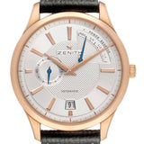 Zen_ith Cap_tain Power Reserve Rose Gold Mens Watch Box Card