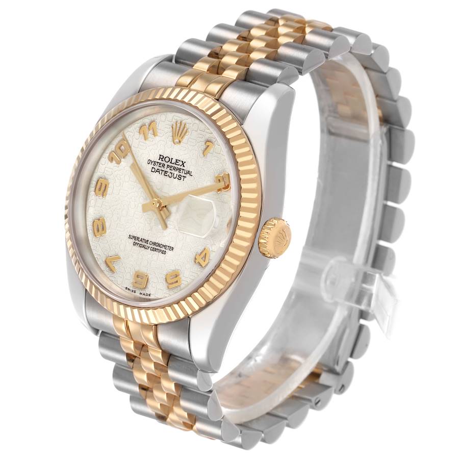 Ro_lex Datejust Steel Yellow Gold Anniversary Dial Mens Watch
