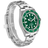 Rol_ex Subma_riner Steel Hulk Green Dial Bezel Mens Watch  Card
