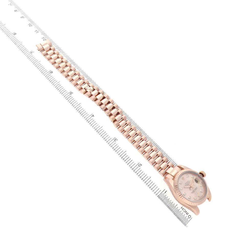 Rol_ex President Datejust Rose Gold Diamond Ladies Watch