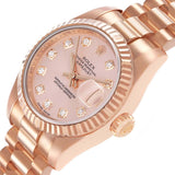 Rol_ex President Datejust Rose Gold Diamond Ladies Watch