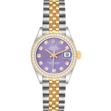 Rolex _Datejust  Steel Yellow Gold Diamond Ladies Watch Card