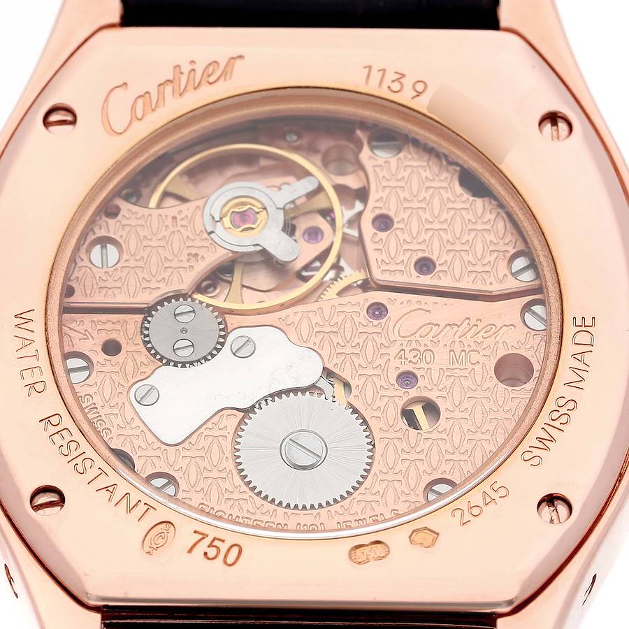 Cartier _Tortue Rose Gold Diamond Bezel Ladies Watch WA