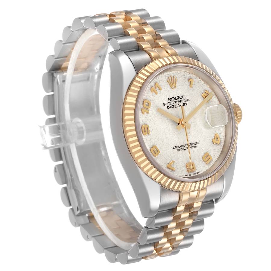 Ro_lex Datejust Steel Yellow Gold Anniversary Dial Mens Watch