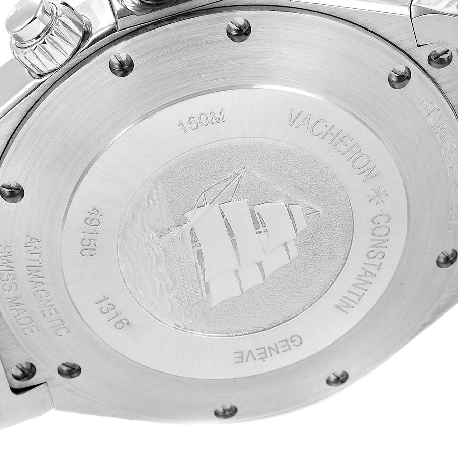 Vach_eron Const_antin Overseas Chronograph Blue Dial Watch