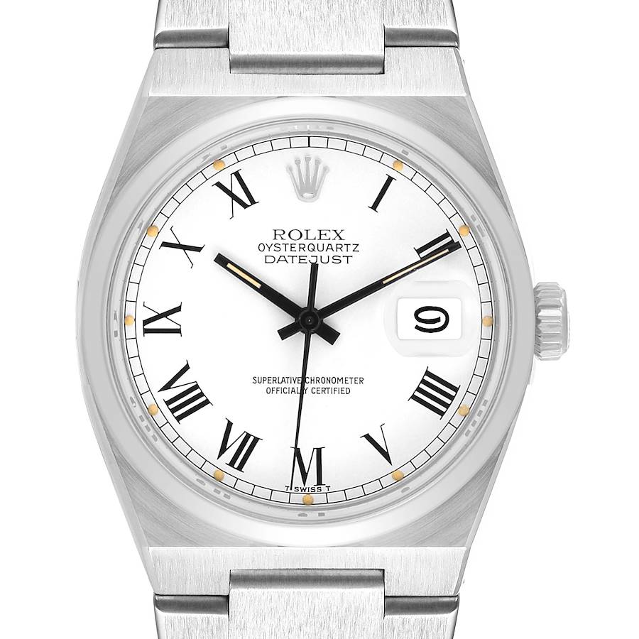 Rol_ex Oyster_quartz Datejust Buckley Dial Vintage Steel Mens Watch Box Papers